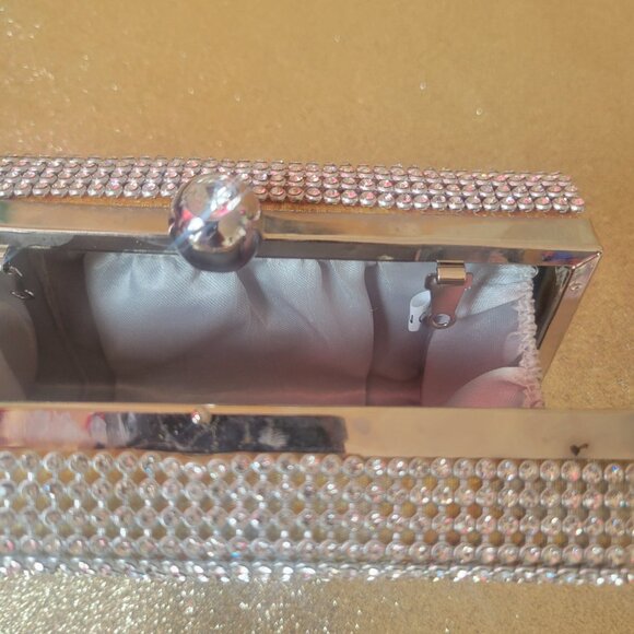 FREE WITH PURCHASE Silver rhinestone clutch - Picture 7 of 7
